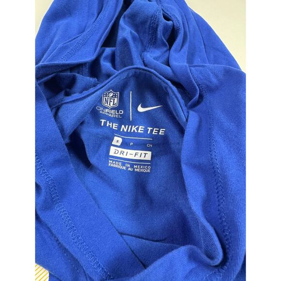 Nike NFL Los Angeles Rams Hoodie T-Shirt Mens Small Sideline Short Sleeve Blue - Picture 5 of 7